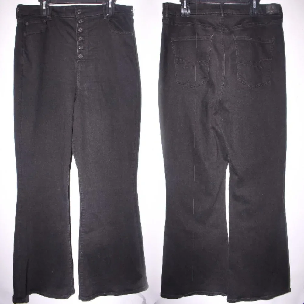 NWT American Eagle Curvy High Rise Flare Jeans Plus Size 22 - Picture 3 of 4